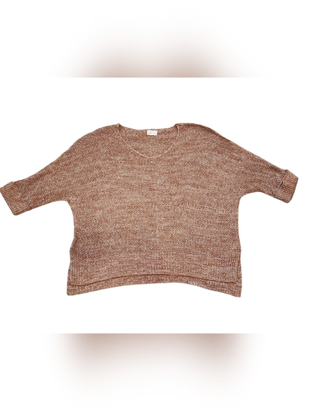 Seven7 Scoop Neck Acrylic Knit Sweater
